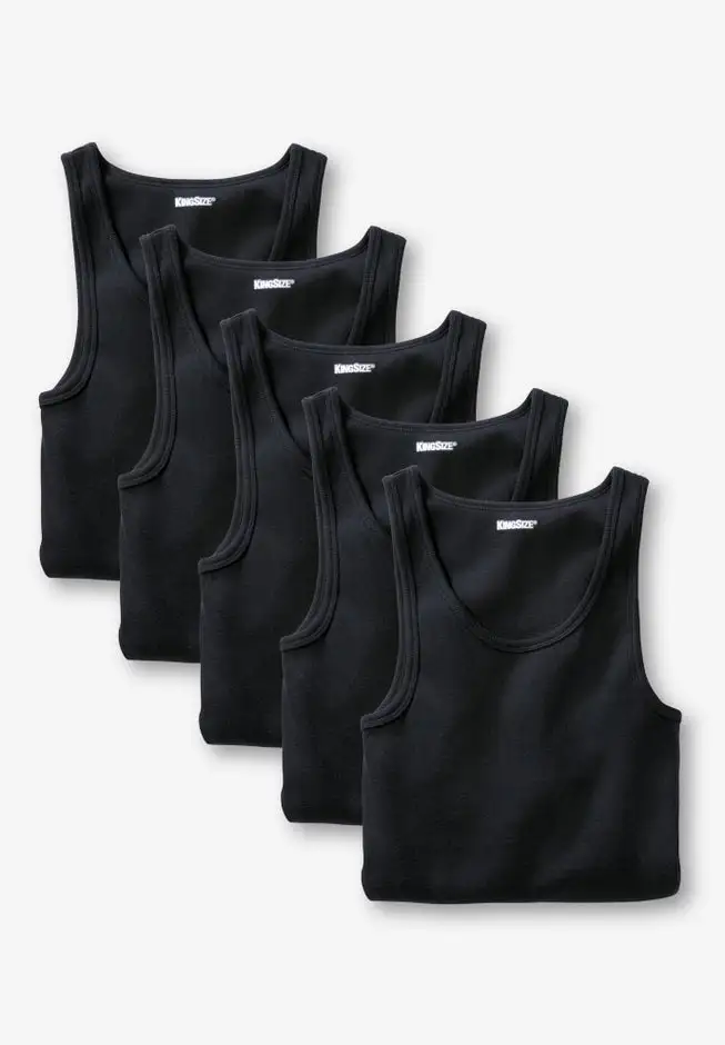 Ribbed Cotton Tank Undershirt 5-pack