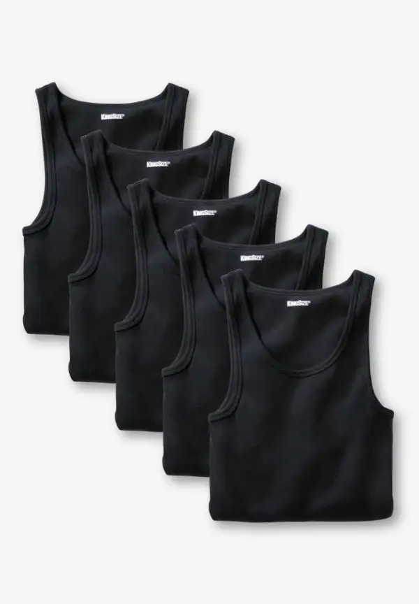 Ribbed Cotton Tank Undershirt 5-pack