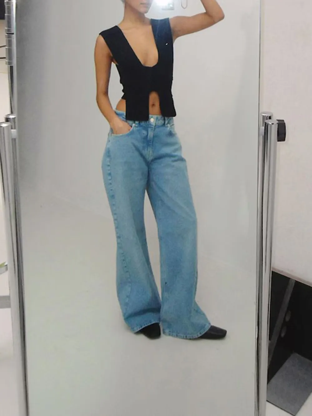 Mid-Waist Casual Style Jeans