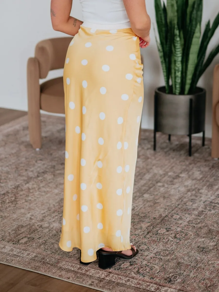 Retro Polka Dot Maxi Skirt