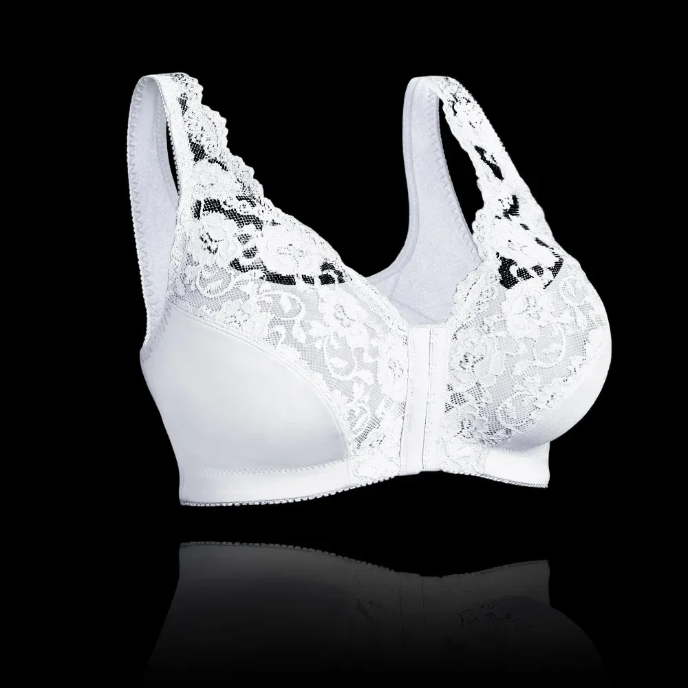 Front hooks, stretch-lace, super-lift, and posture correction