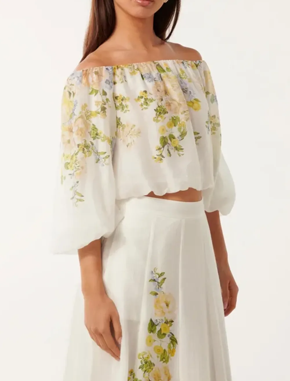 Long Sleeve Off Shoulder Blouse