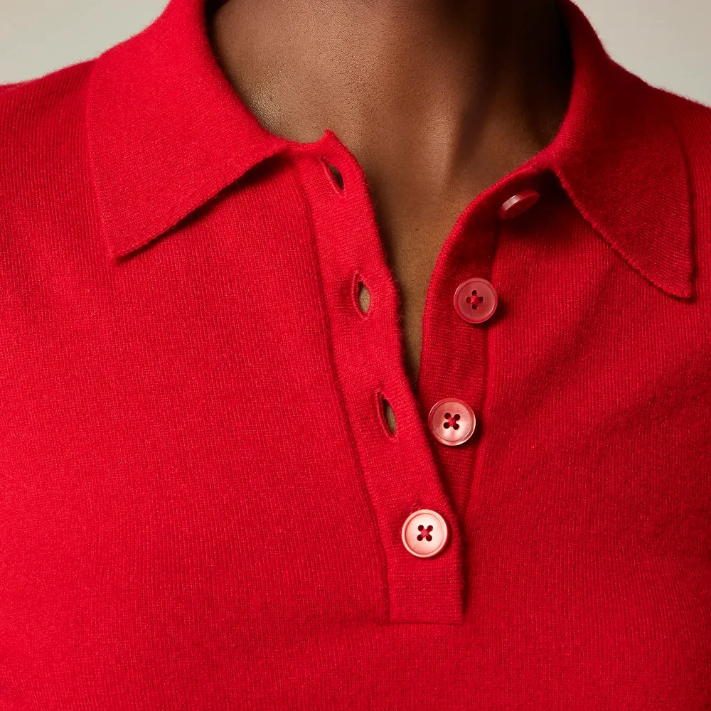 Cashmere-Blend Long-Sleeve Polo Sweaters