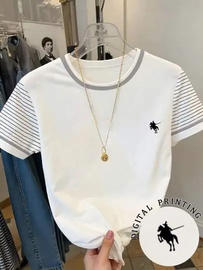 Classic Striped Crew Neck Tee