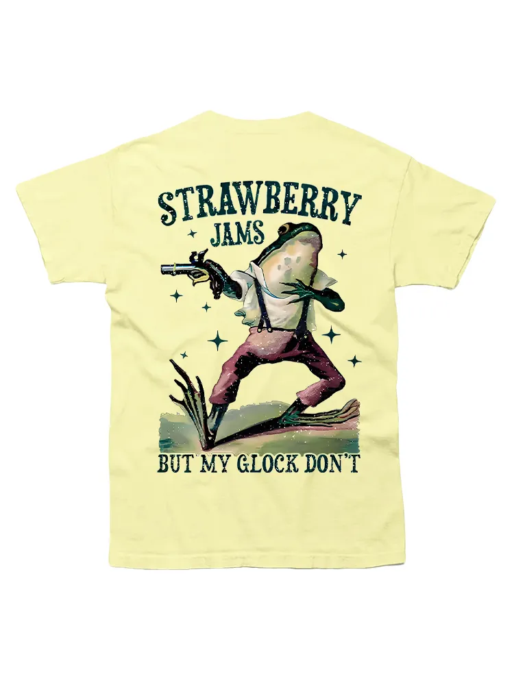 Back Printed Frog Motif T-Shirt