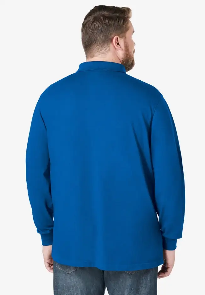 Long-Sleeve Shrink-Less™ Cotton Polo