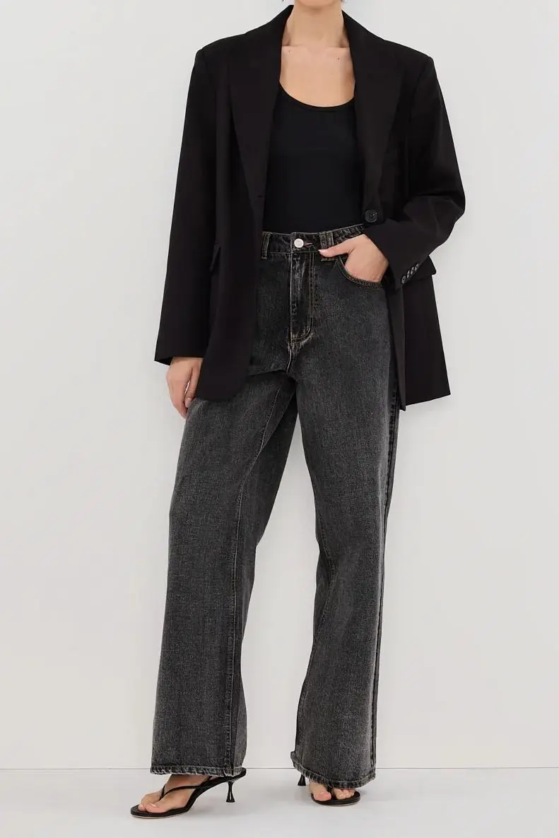 BLACK CROPPED BLAZER
