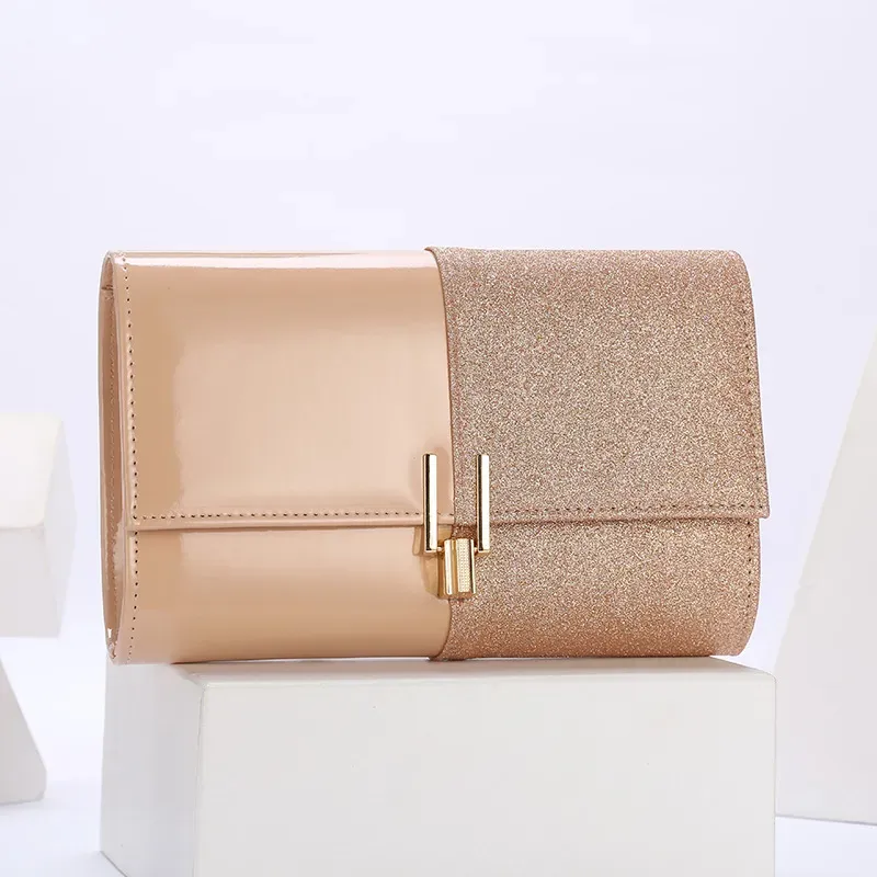 Sequin reflective crafted handbag for wedding dinner ladies