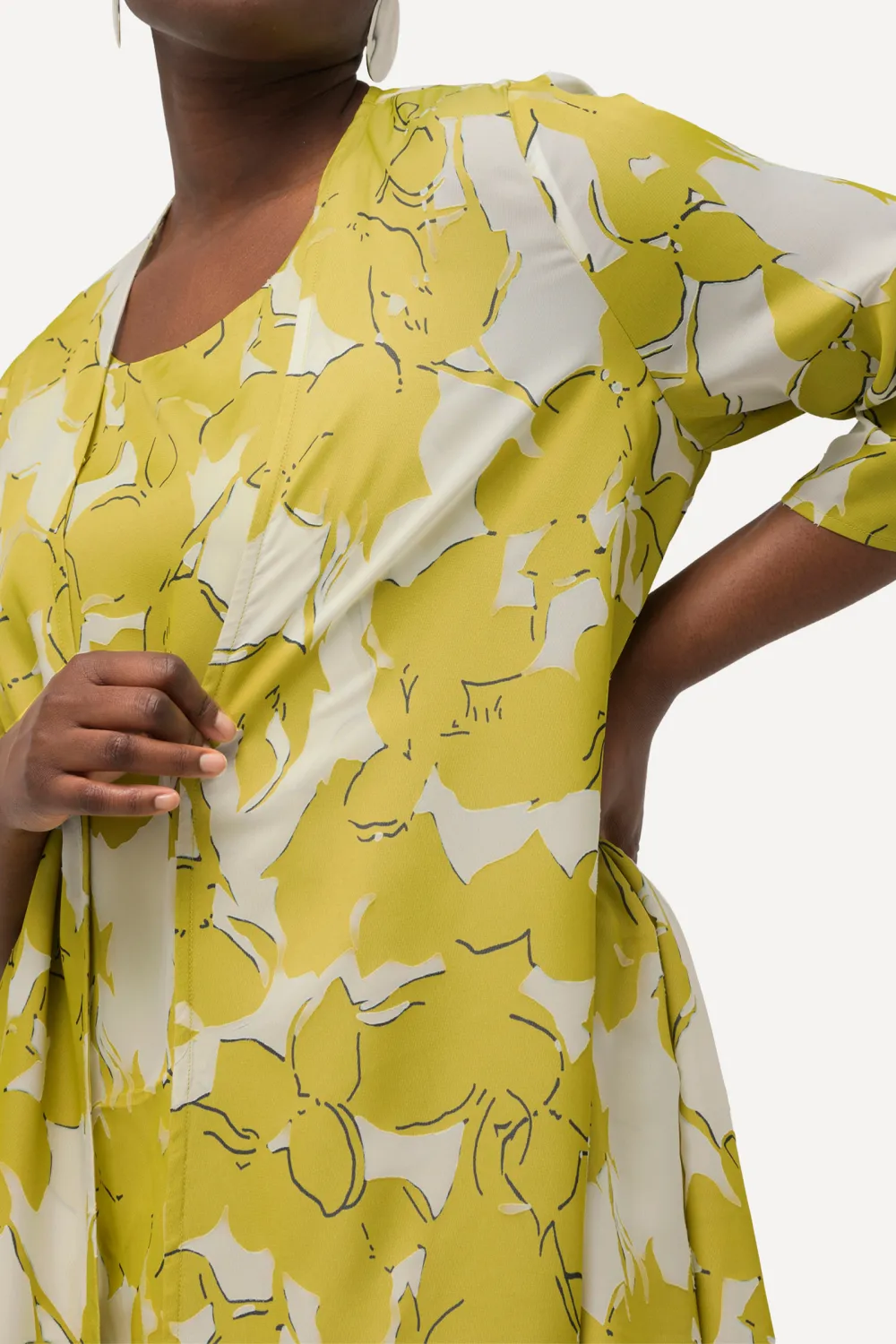 A-Line Printed Jacket