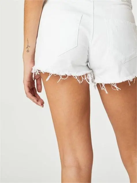 High Waist Boyfriend Cotton Shorts