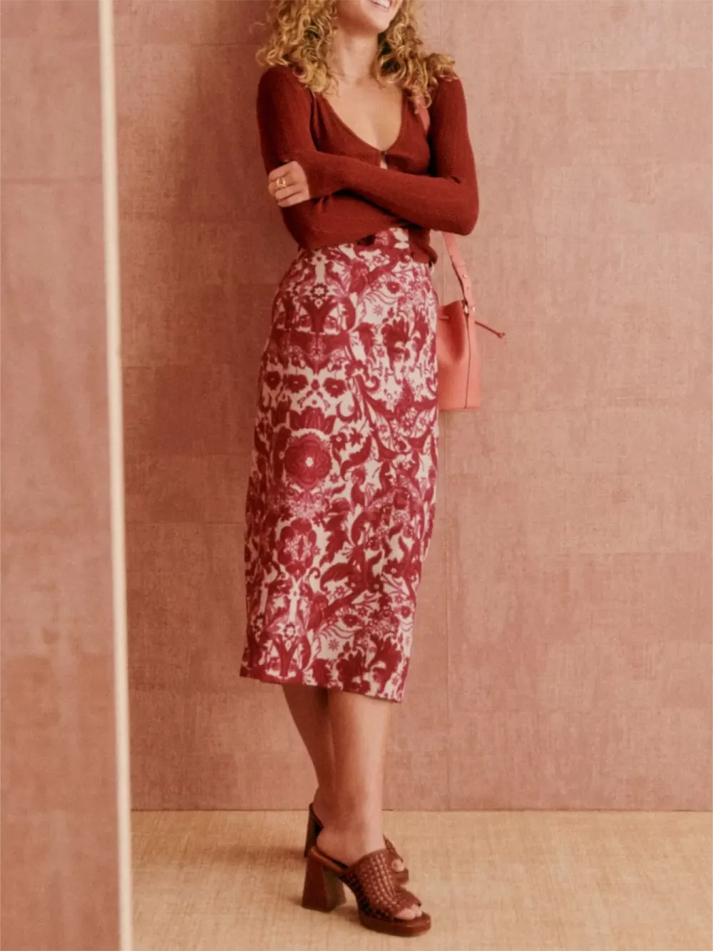 Slit At Centre Back Skirt