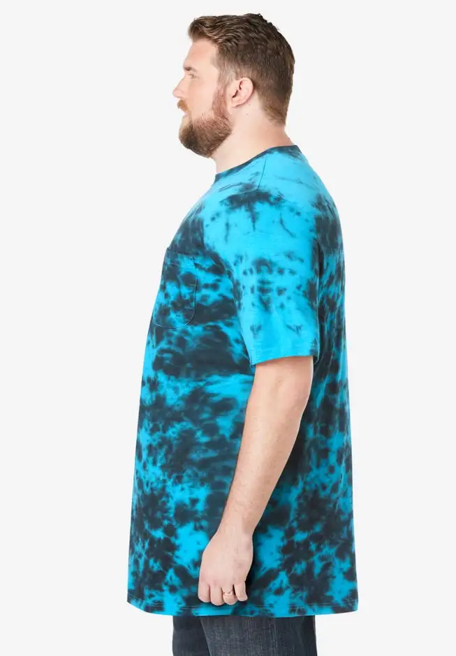 Shrink-Less Lightweight Longer-Length Crewneck Pocket T-Shirt