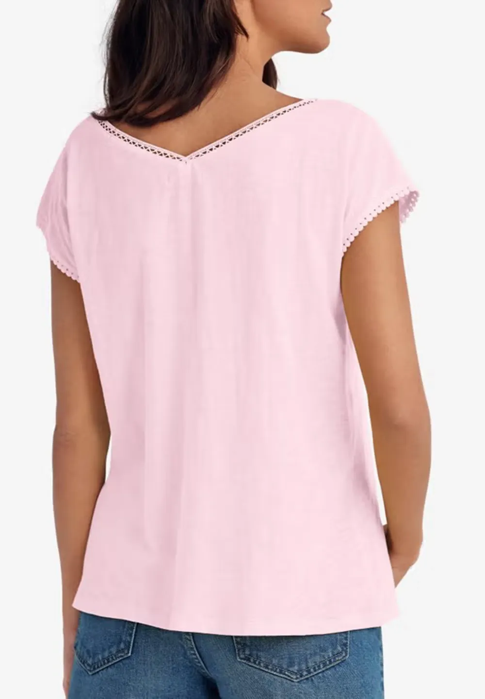 Front And Rear V-Neck T-Shirt