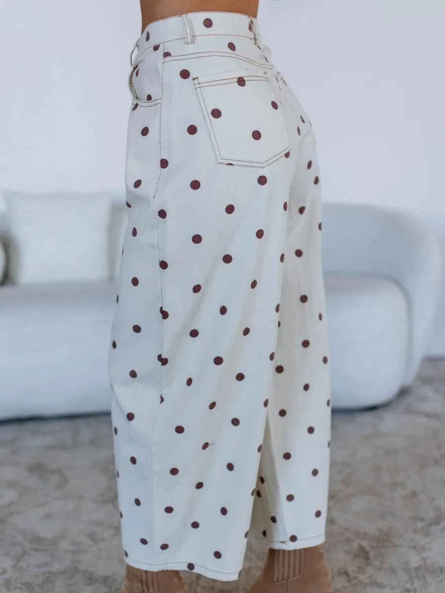Polka Dot Wide Leg Pants