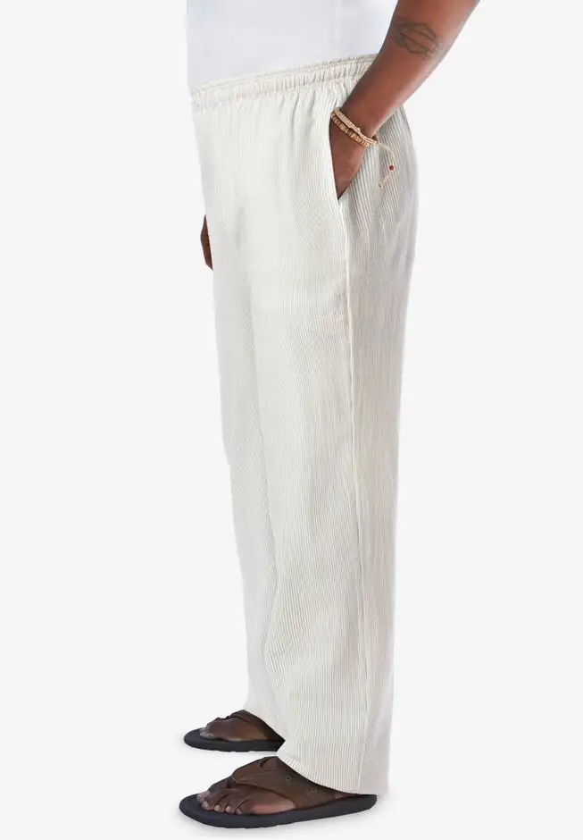 Elastic Waist Gauze Cotton Pants