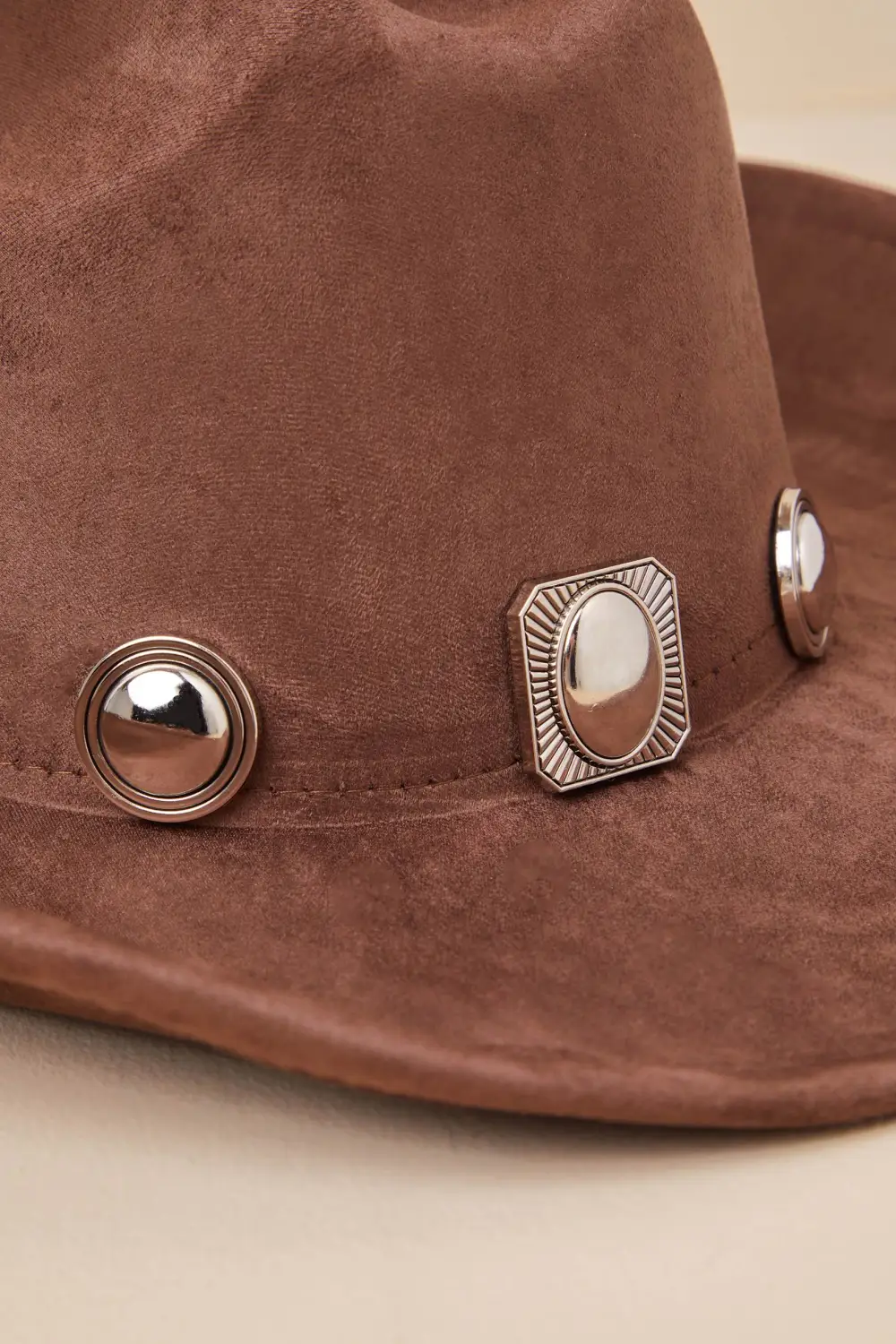 Oversized Brim Three-Dimensional Brown Hat
