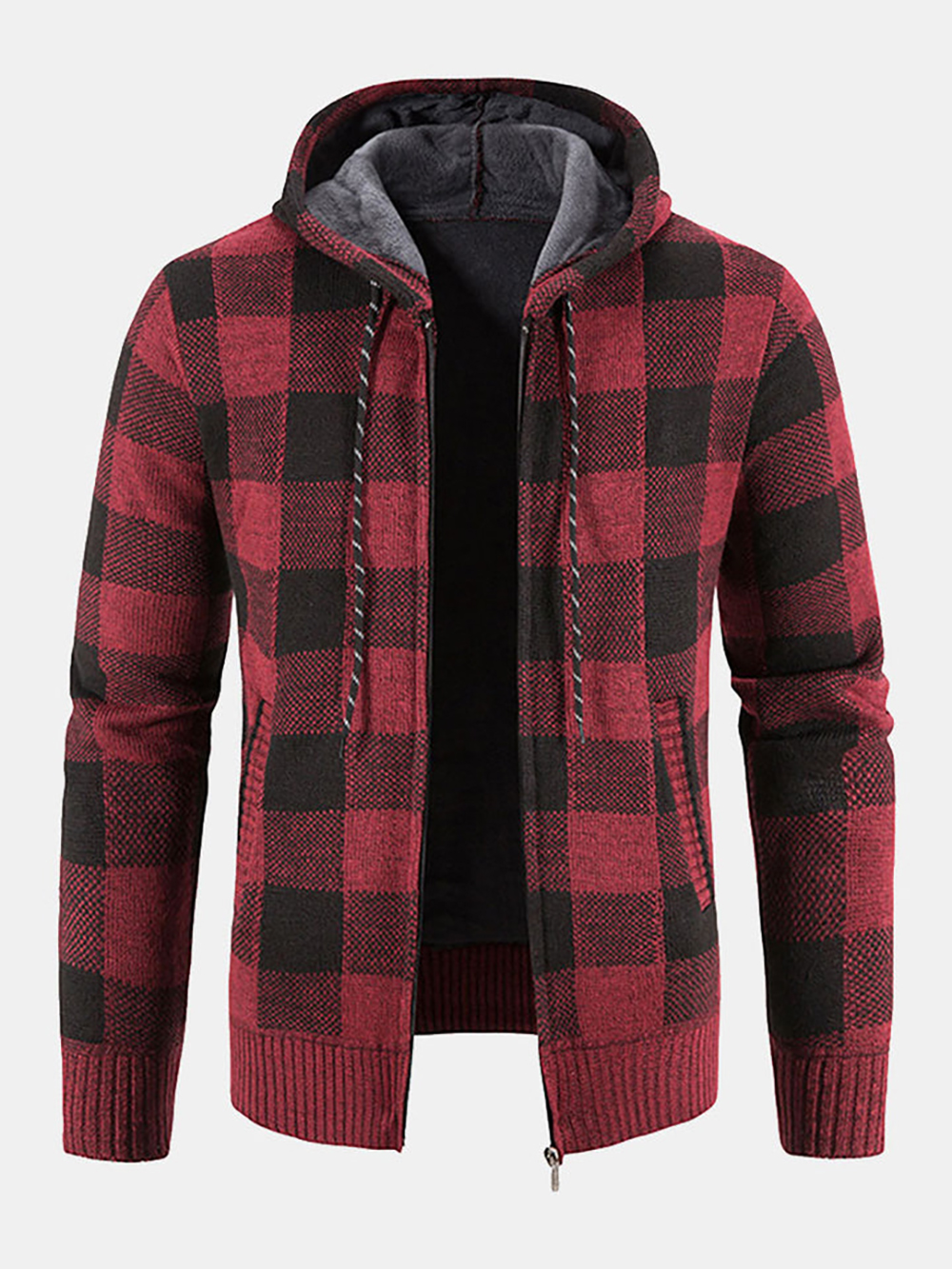 ジャケット・アウター IDA PLAID(RED)ZIP UP HTR GREY IDA PLAID(RED)ZIP UP HTR GREY 23+ Thousand Grey Red Plaid