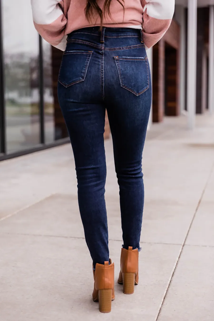 Dark Wash Cotton Jeans