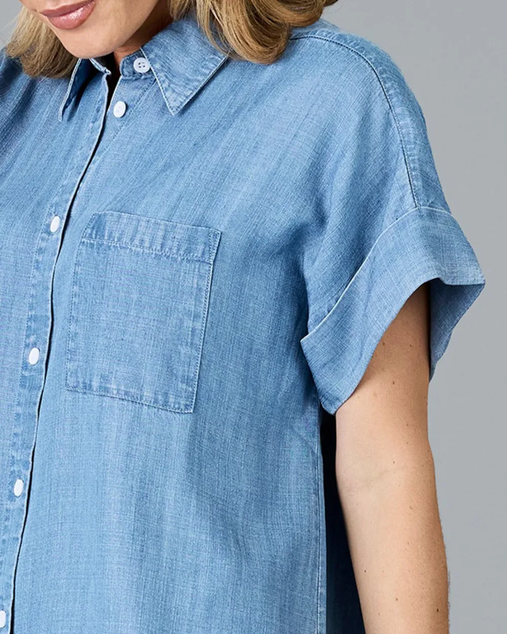 Loose Fitting Denim Shirt