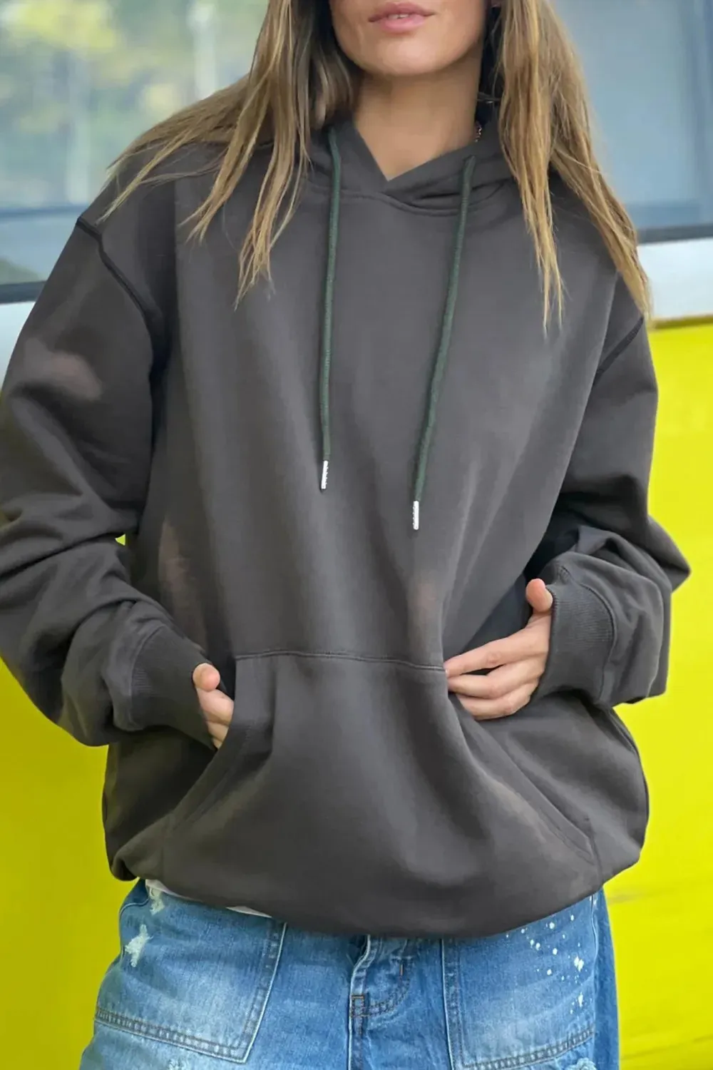 Dark Grey  Classic Breathable Loose Hoodie