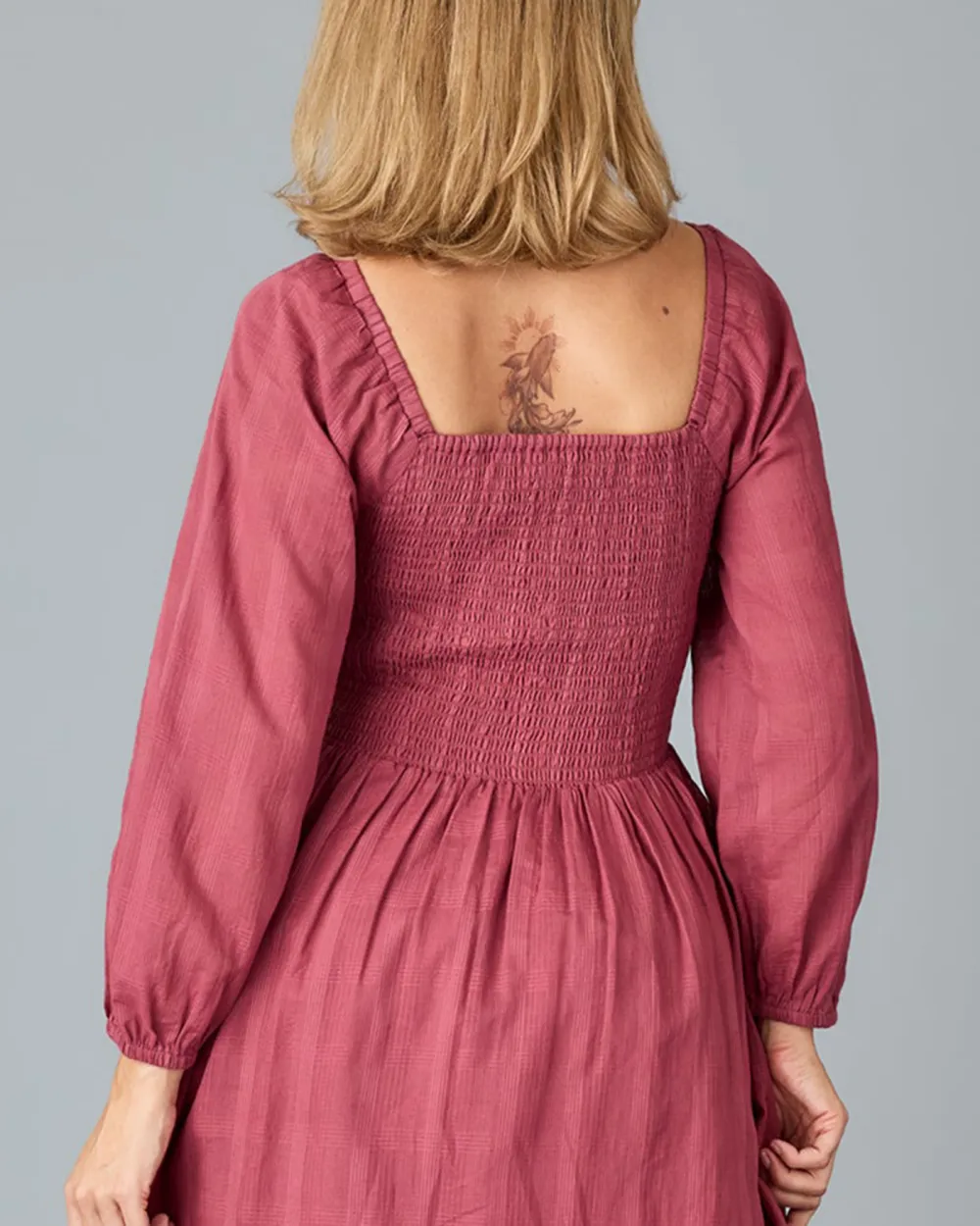 Square Necked Midi Dress