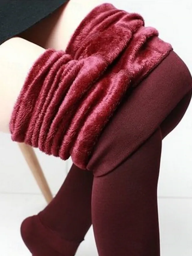 Women's High Waist High-Stretch Comfy Fleece Leggings