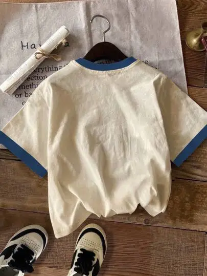 Blue Floral Relaxed Tee