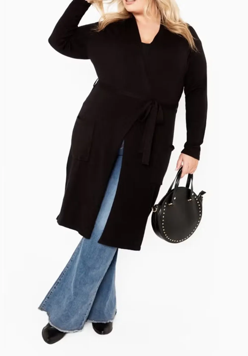 Medium To Long Solid Color Cardigan