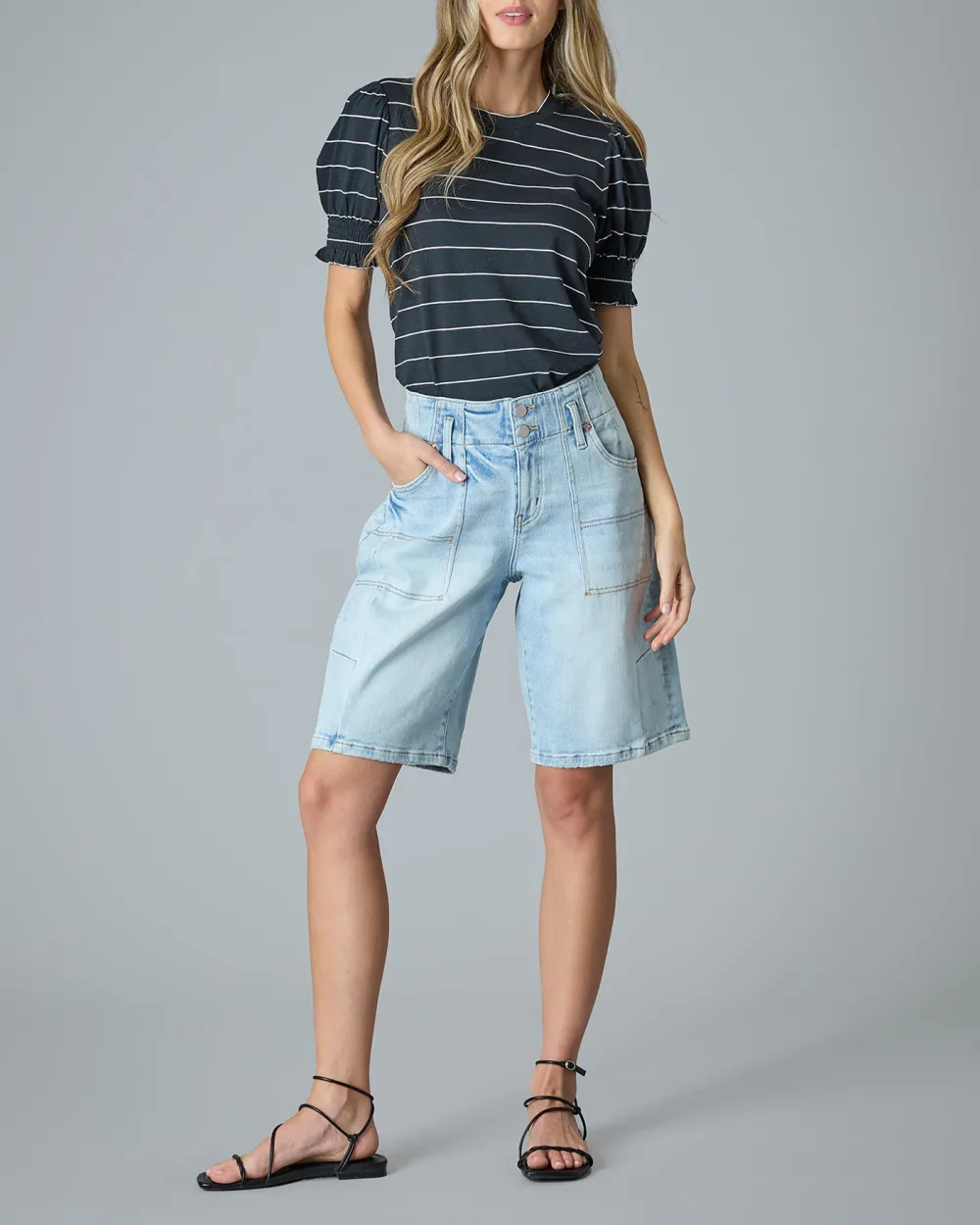 Light Blue Denim Bermudas