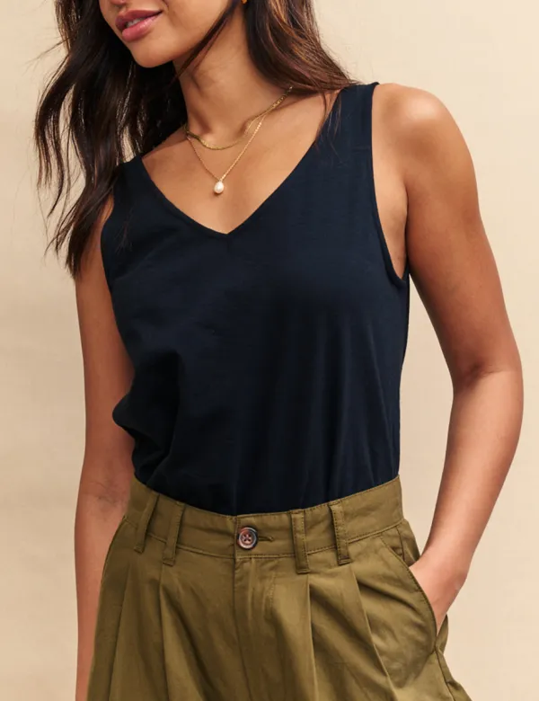 Black Swing Vest Top