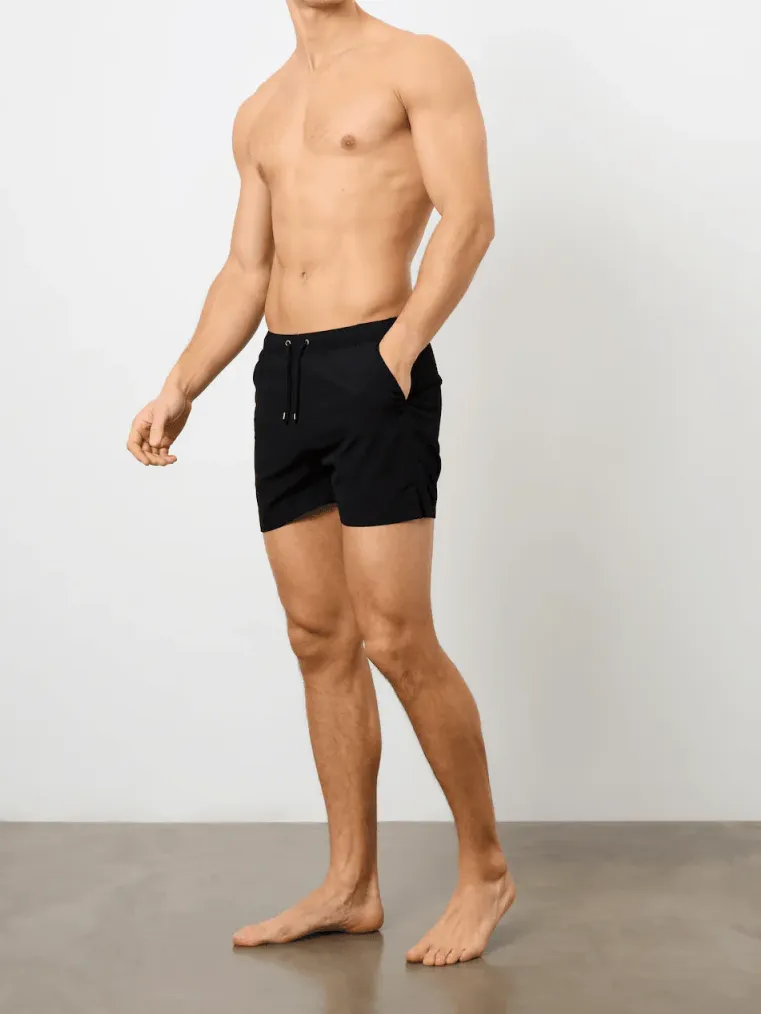 In Black  Leisure Daily Swim Short