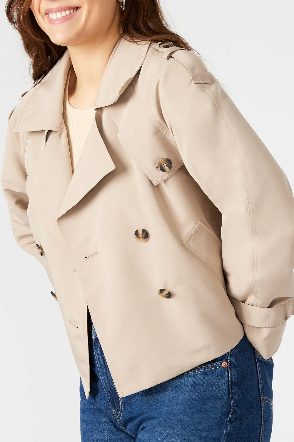 Double-Breasted Denim Jacket