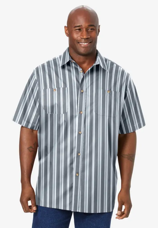 Striped Short-Sleeve Sport Shirt