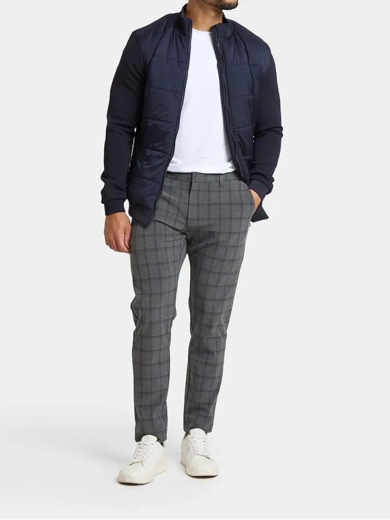 Navy Simple Daily Leisure Soft Bomber Jacket