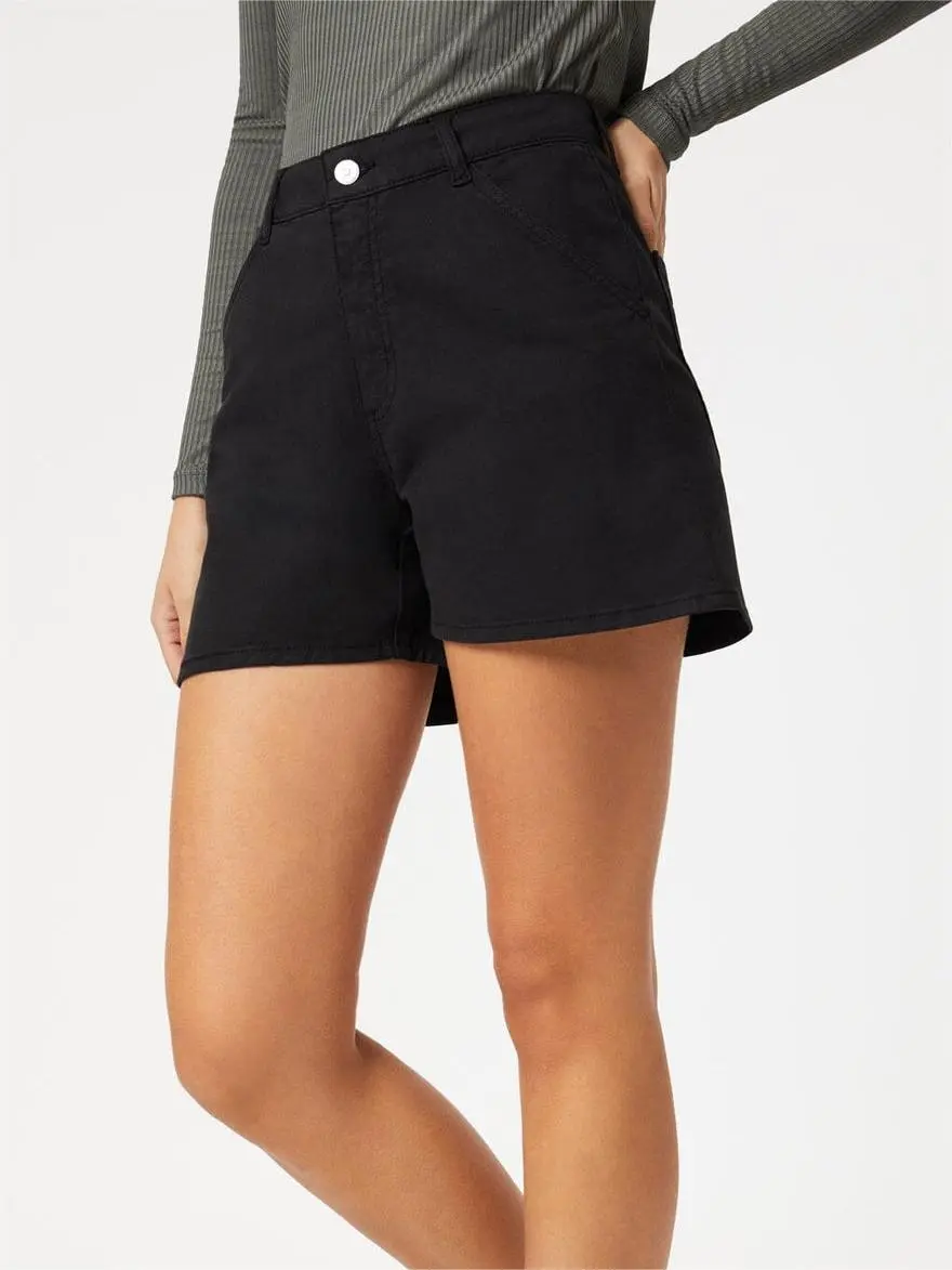 Utility Black Shorts