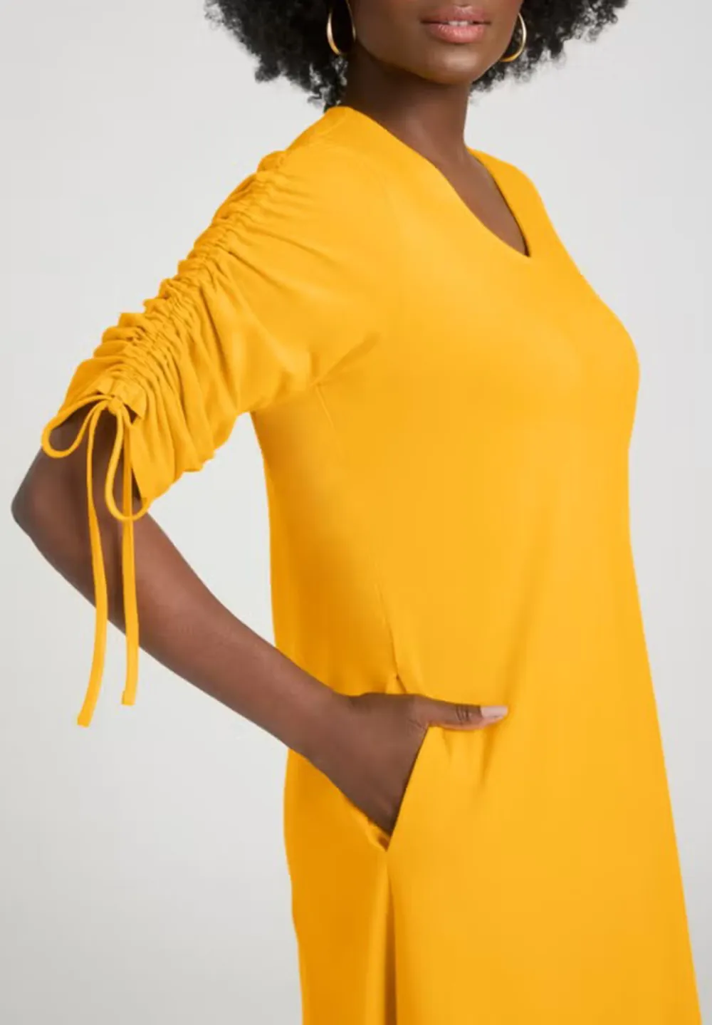 Drawstring Sleeve Dress
