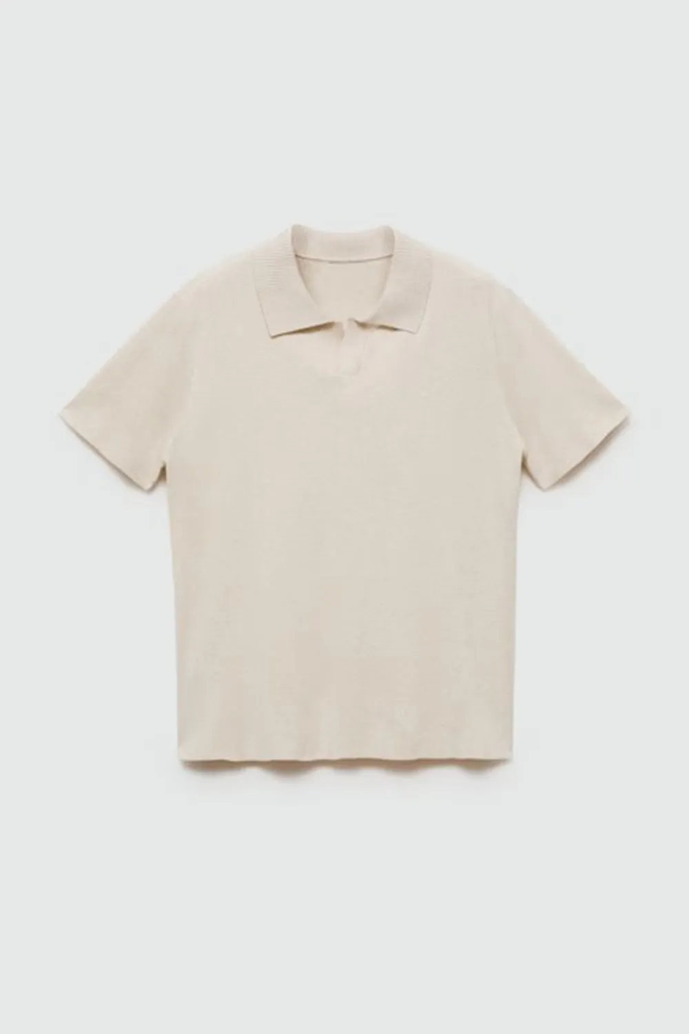 V-Neck Polo Collar Shirt