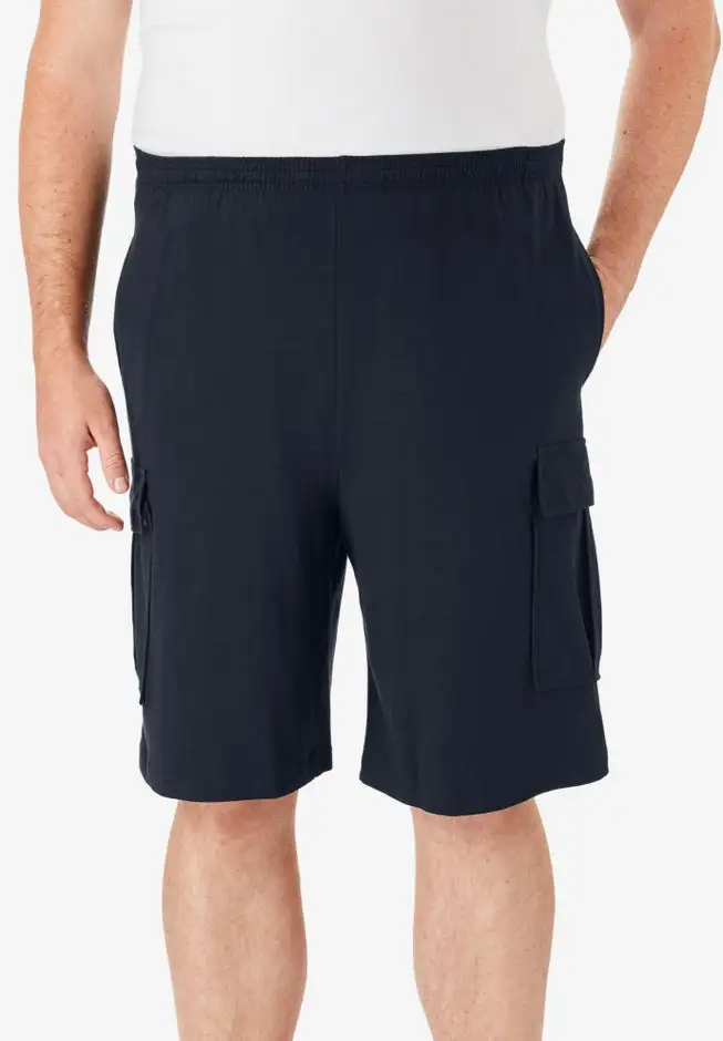 Lightweight Jersey Cargo Shorts, 3-Pack