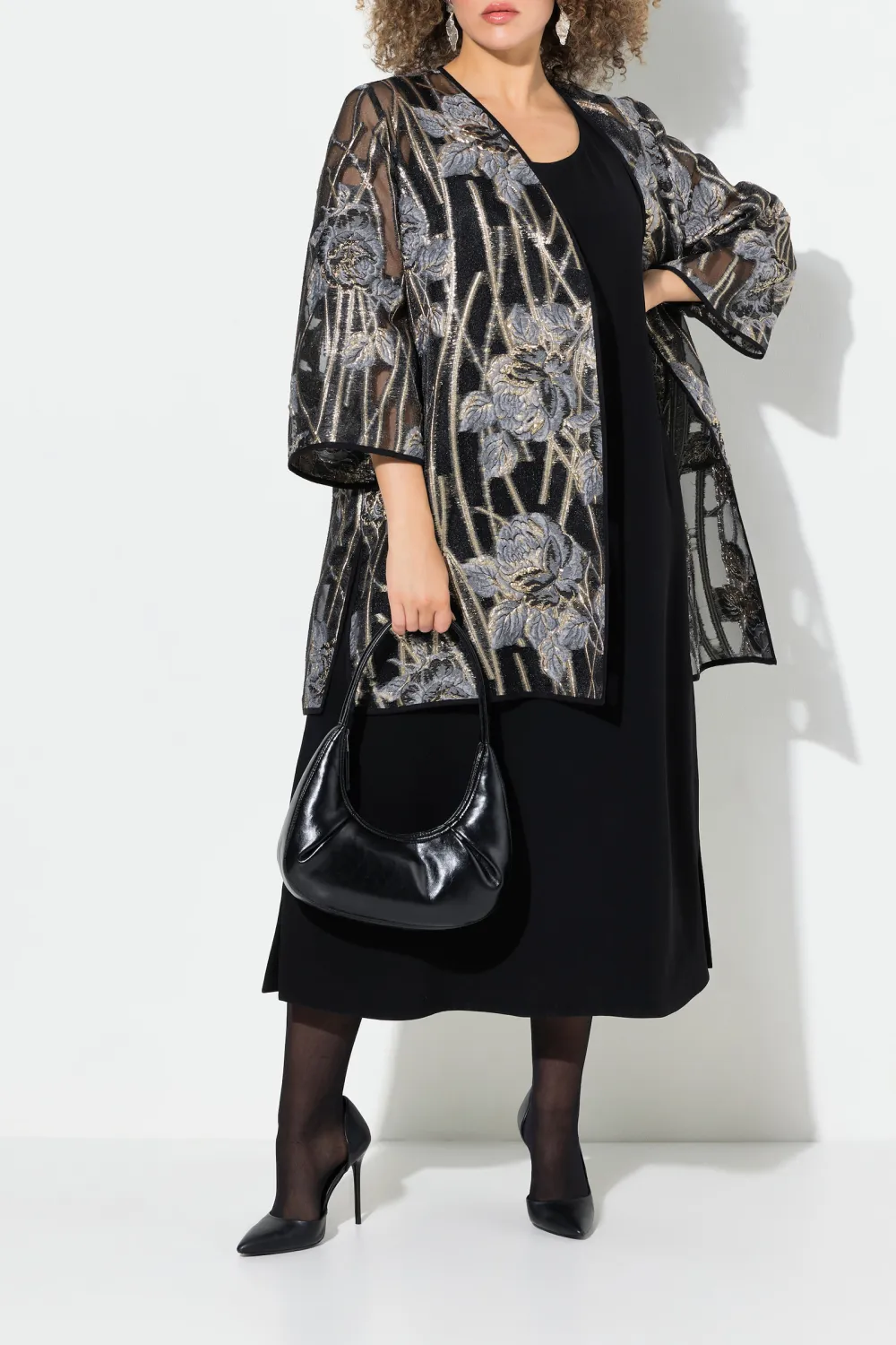 V-Neck Mid Length Jacket