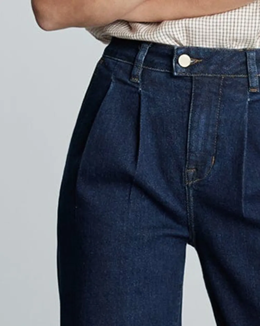 Dark Blue Wide Leg Denim Pant