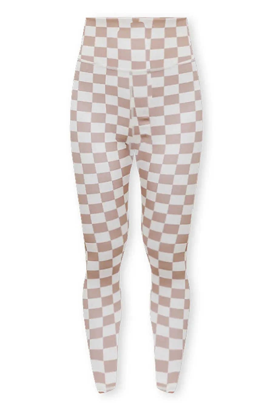Beige Checkered Legging