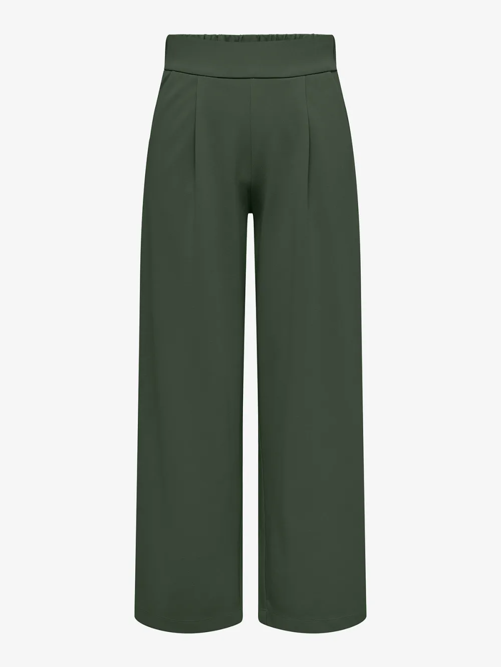 Casual Style Wide Leg Pleat-Front Pants