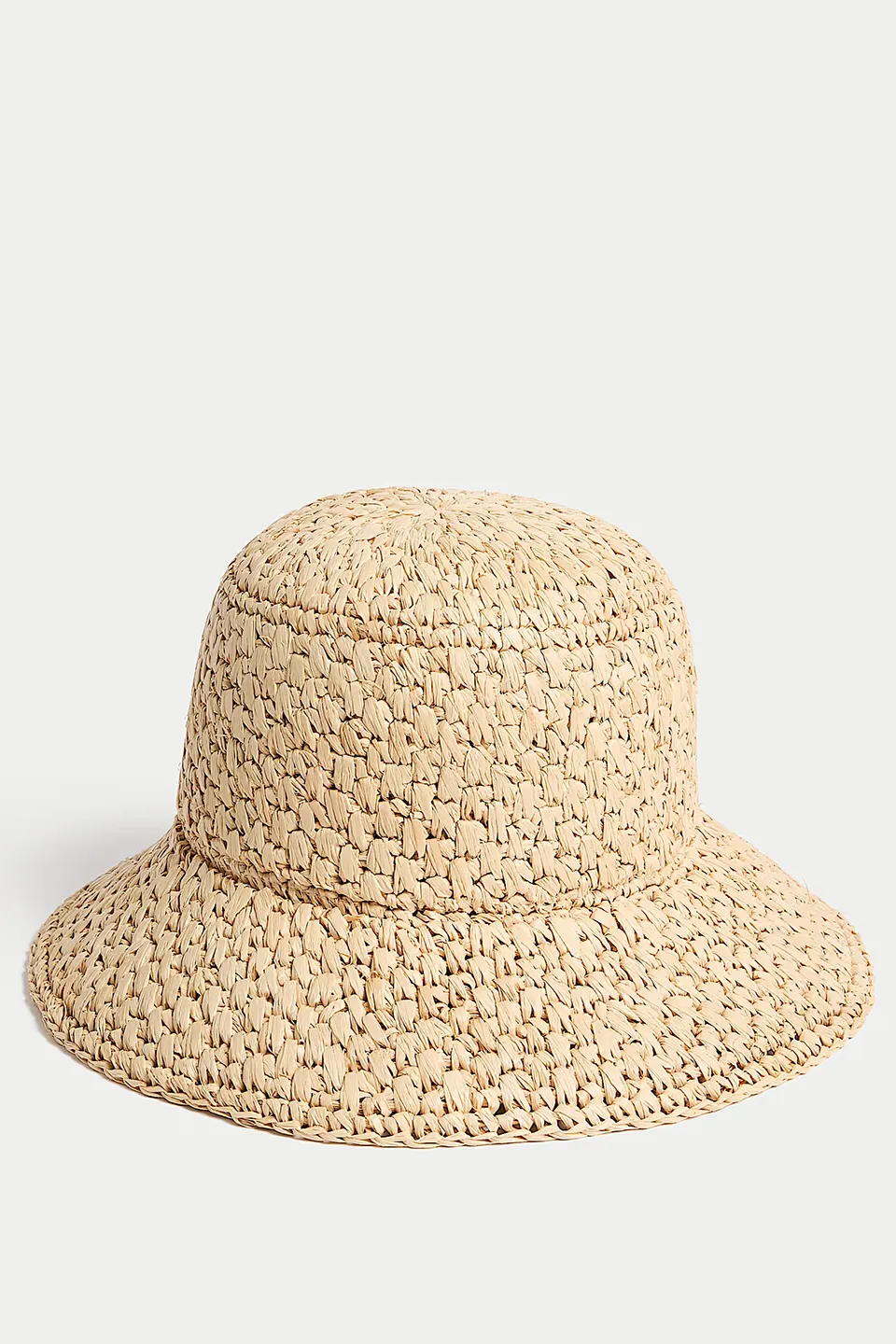 Natural Chunky Weave Beach Hat