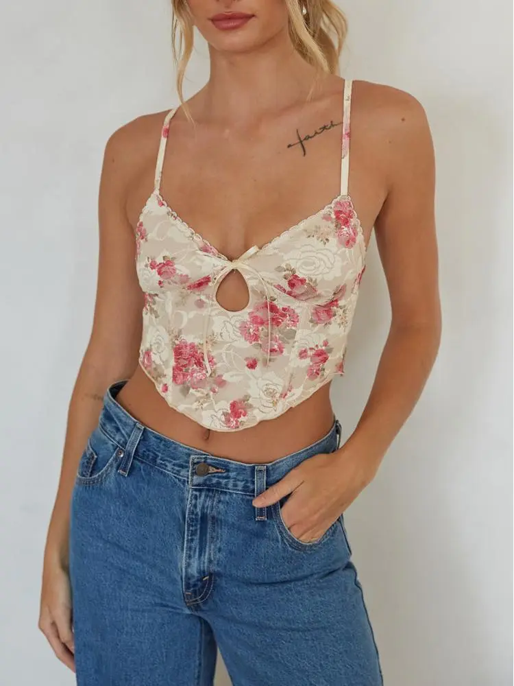 Alyssa Lace Floral Corset Top