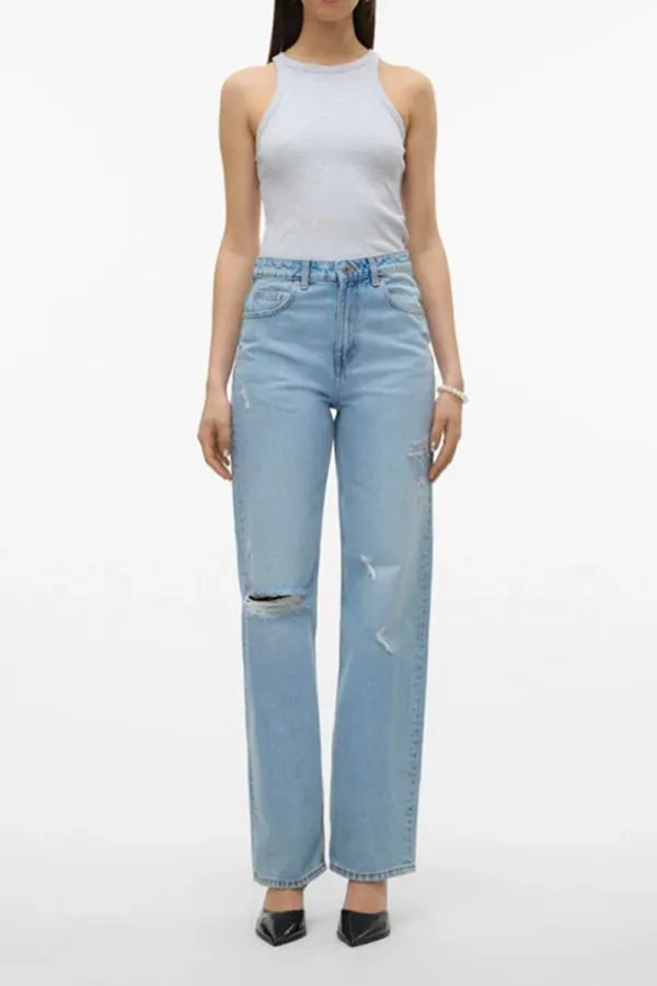 High Neck Ribbed Tank Tops
