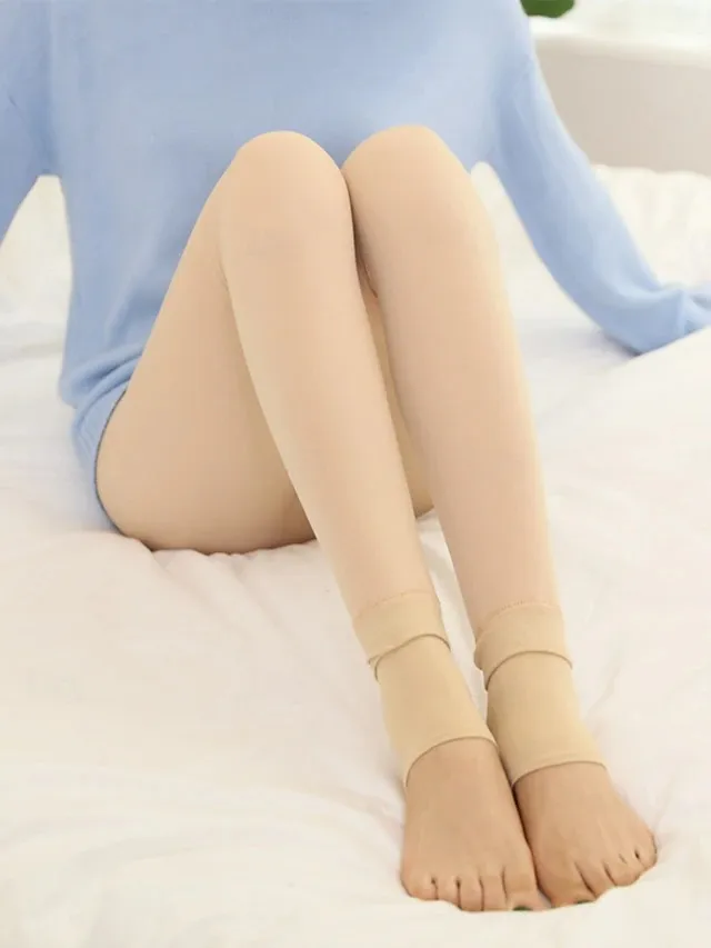 Women's High Waist High-Stretch Comfy Fleece Leggings