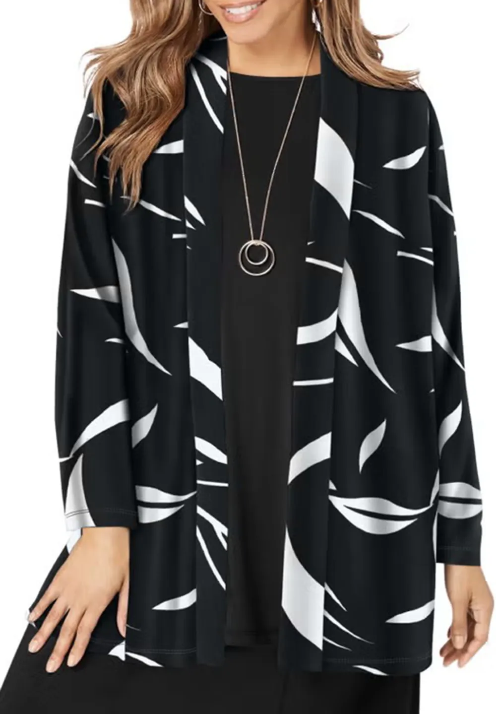 Open Women'S Knitted Cardigan