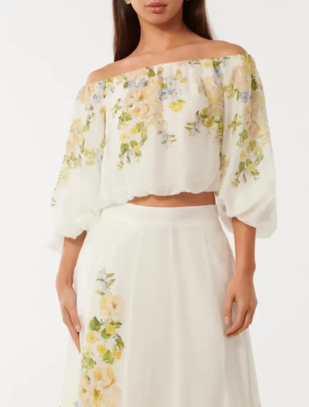 Long Sleeve Off Shoulder Blouse