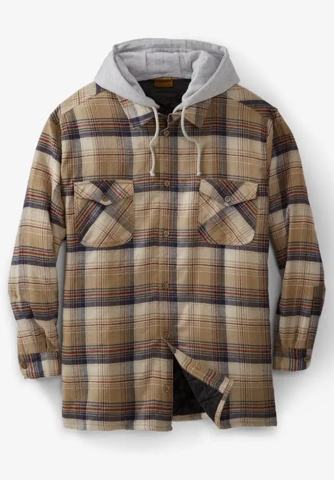 Removable Hooded Shirt Jacket