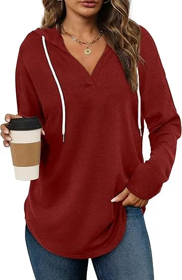 🎁Christmas Gifts🎁Women's Oversized Pullover Hoodie - Long Sleeve Loose Fit Sweatshirt